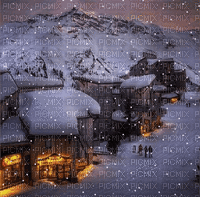 snow village winter - Gratis geanimeerde GIF