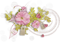 Pink green flowers deco [Basilslament] - δωρεάν png