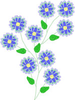 blue flowers Bb2 - darmowe png
