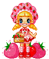 Strawberry Girl - Darmowy animowany GIF