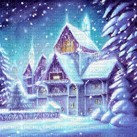 kikkapink background animated winter fantasy - Free animated GIF