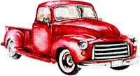 Vintage Red Truck - PNG gratuit