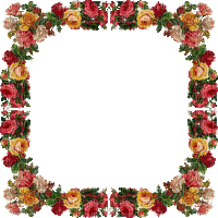 Cadre Irena glitter gif deco rose fleurs - Gratis geanimeerde GIF