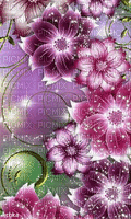 MMarcia gif flores fleur lilas rosa fundo - GIF animado grátis