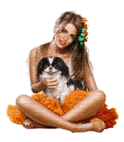 MUJER CON PERRO - 無料png
