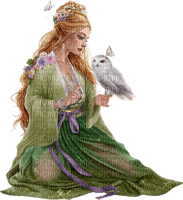 Woman with an owl. Leila - 無料png