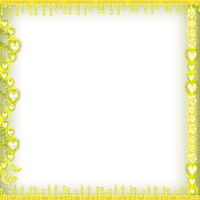 Frame.Flowers.Hearts.Stars.Yellow - zdarma png