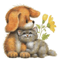 Puppy & Kitten - zdarma png