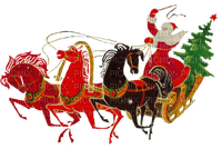 Christmas  Tree Santa Claus Horses - Bogusia - png gratis