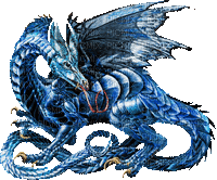Bleu dragon - Free animated GIF