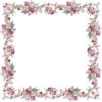 cadre fleur  flower frame - Free PNG