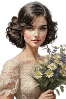 loly33 femme printemps fleur - gratis png