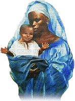 soave woman mother children africa blue - фрее пнг