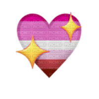 Lesbian pink emoji heart - 無料png