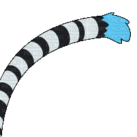 wagging striped animal tail - Free animated GIF