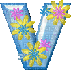 V floral - Бесплатный анимированный гифка