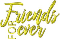 Friends Forever.Text.Yellow - 無料png