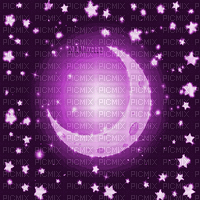 Y.A.M._Fantasy night stars moon purple - GIF animé gratuit