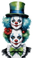 ♡§m3§♡ kawaii circus clowns fun green - png gratis