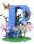 Kaz_Creations Alphabets Animated Flowers  Letter P - 免费动画 GIF