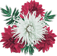 soave deco flowers  Chrysanthemums pink green - besplatni png