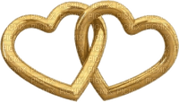Gold Hearts Entwined png