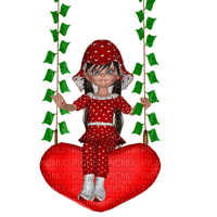 Kaz_Creations Dolls Cookie Love Swing - Free PNG