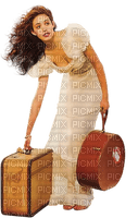 femme avec valise.Cheyenne63 - Free PNG