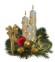 3 advent candle deco christmas animated
