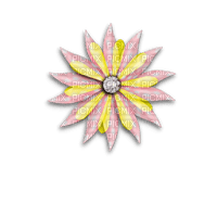 yellow-pink-flower-deco-minou52 - 無料png