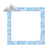 Small blue frame - GIF animasi gratis