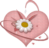 coeur fleur - GIF animado gratis