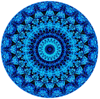 Blue mandala - nemokama png