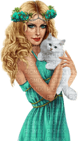 Woman. Cat. Leila - gratis png
