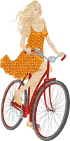 woman with bicycle bp - PNG gratuit