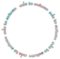 soave text autumn ode circle pink teal - PNG gratuit