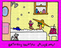 bathtub vacation - GIF animé gratuit