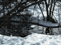 arroyo y nieve - Gratis animeret GIF
