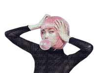 woman pink hair bp - darmowe png