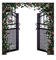 gate/flowers - PNG gratuit