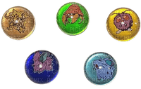 pokemon plastic buttons - png gratuito