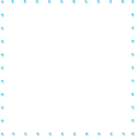 Turquoise Glitter Beads Frame - Free PNG