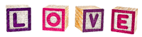 Blocks.Love.Text.Brown.White.Pink.Purple - δωρεάν png