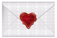 Kaz_Creations Valentine Deco Love Hearts Letter Envelope - PNG gratuit