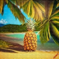 Pineapple on a Beach - PNG gratuit