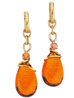 Earrings Orange - By StormGalaxy05 - png ฟรี