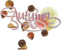 Vintage Autumn  Word Leaves - png gratis
