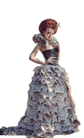 woman in newspaper dress - δωρεάν png