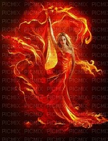 Kaz_Creations Fire Flames Deco Woman Femme - nemokama png