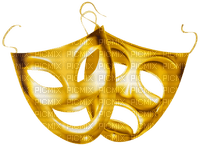 Kaz_Creations Deco  Gold Theatre Masks - zdarma png